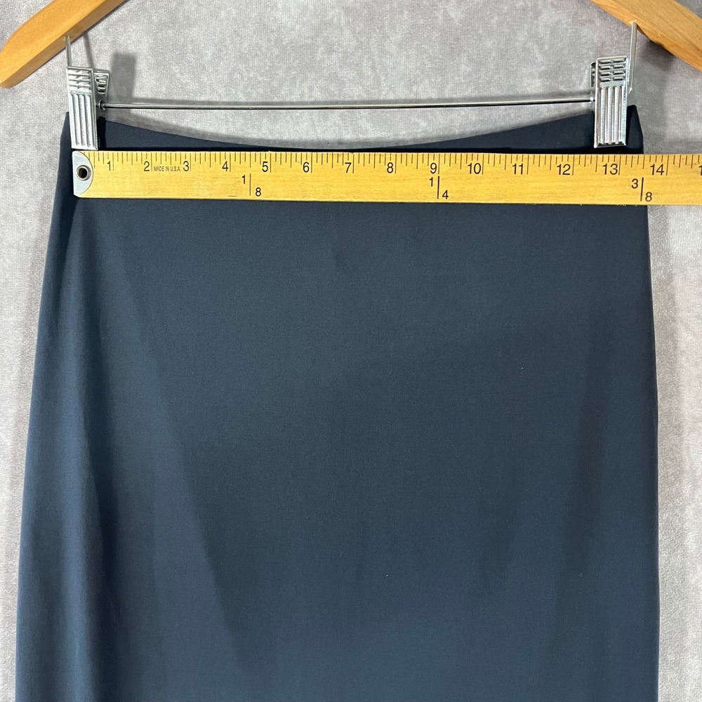 Sympli Pencil Skirt Womens‎ 6 Charcoal Grey Lattice Hem Detail Midi - Picture 4 of 5